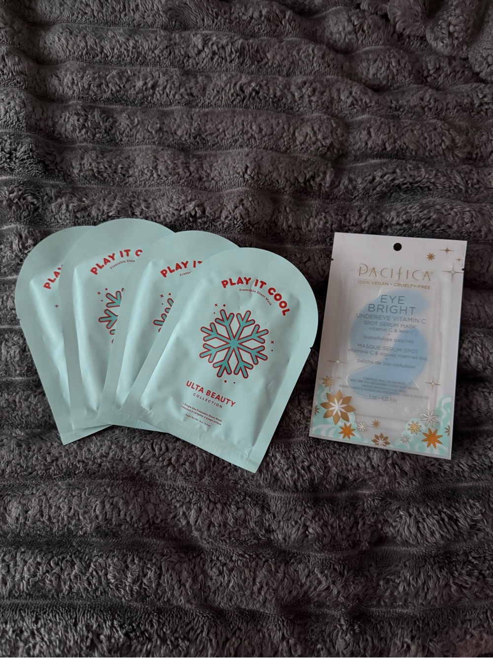 Ulta Beauty Mint Blue Play It Cool Cooling Face Sheet Masks - 4 Pack